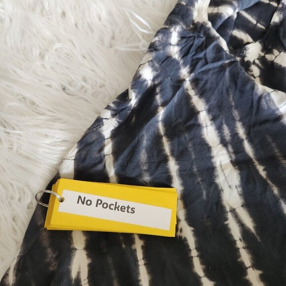 Boho Hippie Tie Dye Sharkbite Rayon Maxi Midi DRESS Size 8 Black Swim Coverup - Picture 8 of 13